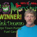 MONSTER WINNER HANK DONOVAN